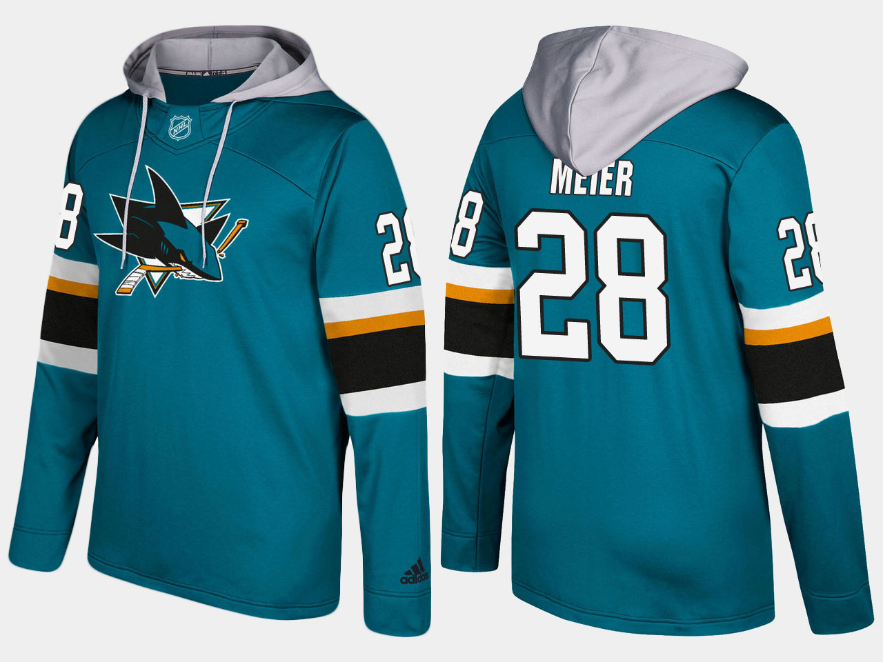 NHL Men San Jose sharks #28 timo meier blue hoodie->san jose sharks->NHL Jersey